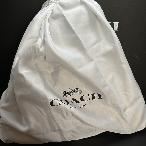 NWT Coach Rexy Runway Bag Leather Signature Canvas Dinosaur Purse Black Handle - Picture 4 of 9